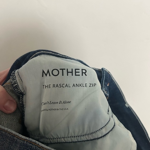 Mother The Rascal Ankle Zip Blue Denim Jeans | 25 - Picture 5 of 11